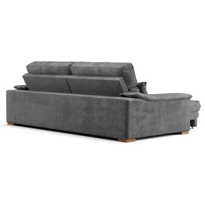 Sofá 3 Lugares Retrátil e Reclinável Lupin Velosuede Grafite