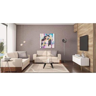Sofá 3 lugares Bretanha Linho Creme II