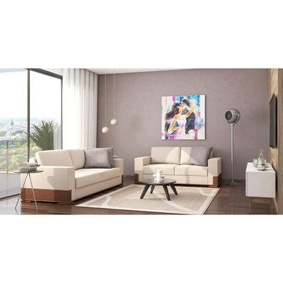 Sofá 3 lugares Bretanha Linho Creme II
