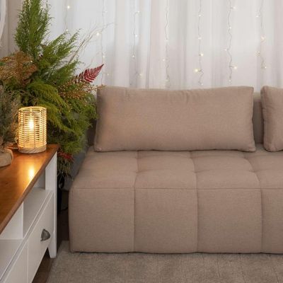Sofá 2 Lugares Modular Soho Linho Bege