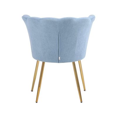 Poltrona Pétalas Aveludadas Eva Azul Claro