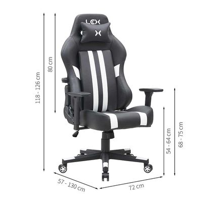 Cadeira Gamer Titans Hyperion Preta e Branca