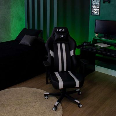 Cadeira Gamer Titans Hyperion Preta e Branca