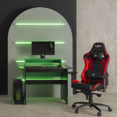 Cadeira Gamer Olympians Poseidon Preta e Vermelha