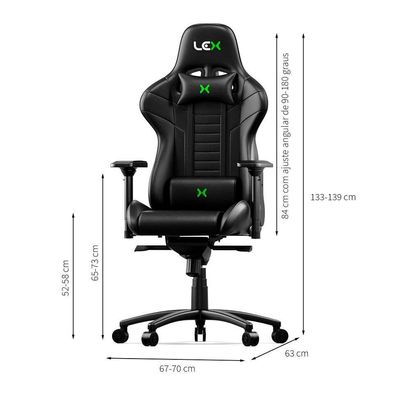Cadeira Gamer Olympians Poseidon Preta