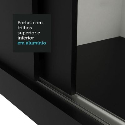 Guarda-roupa Casal 3 Portas De Correr Com Espelho Madesa