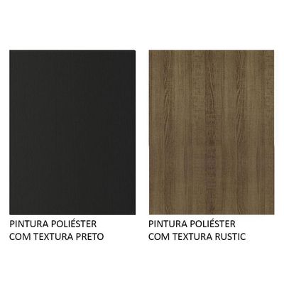 Guarda-roupa Casal 3 Portas Correr Espelhos Preto/rustic