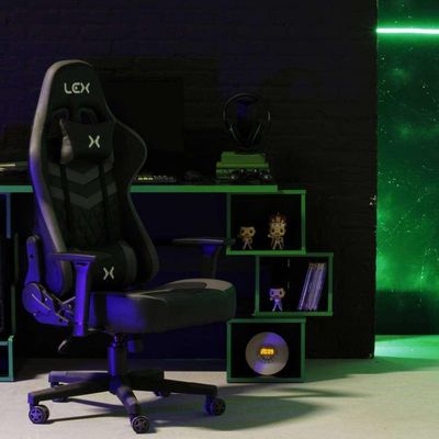 Cadeira Gamer Olympians Hades Preta e Cinza