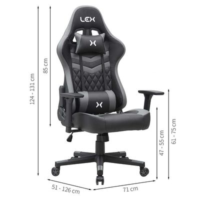 Cadeira Gamer Olympians Hades Preta e Cinza