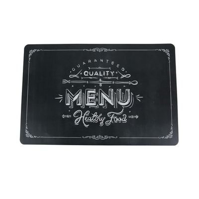 Jogo Americano Le Menu PVC Preto Estampado 28x43cm 1 Peça UNICA