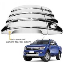 Kit Aplique Cromado Maçanetas Retrovisor Milha Ranger 2014