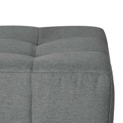 Sofá Modular 3 Lugares com Puff Soho Linho Cinza