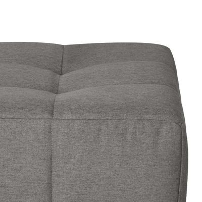 Sofá Modular 2 Lugares com Puff Soho Linho Cinza