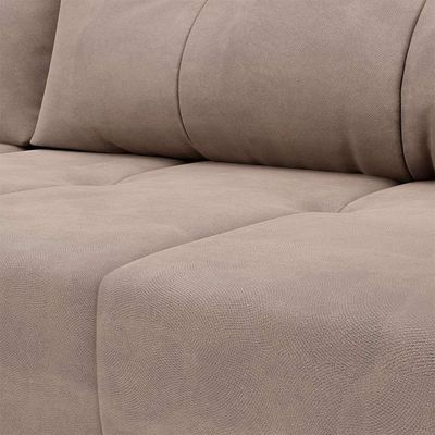 Sofá de Canto 8 Lugares Ipanema Suede Bege