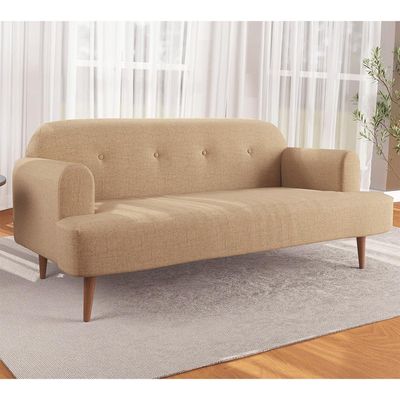 Sofá 2 Lugares Kiev Linho Bege 165 cm