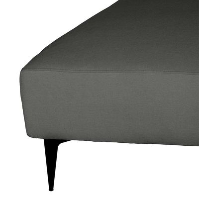 Puff Unne Linho Grafite 85cm