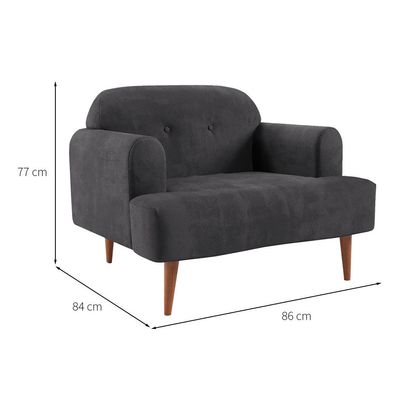 Poltrona Kiev Velosuede Grafite