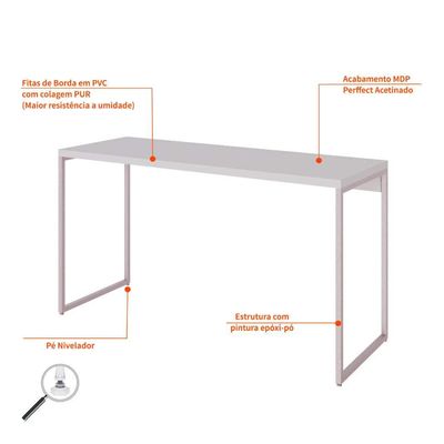 Escrivaninha Studio Branca 135 cm
