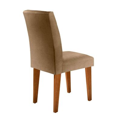 Conjunto de Mesa de Jantar Berlim I com Tampo de Vidro Off White e 4 Cadeiras Grécia Linho Turim