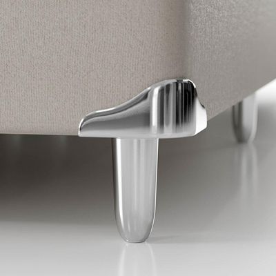 Cama Box King Royale com Colchão King Molas Ensacadas Bege e Branca