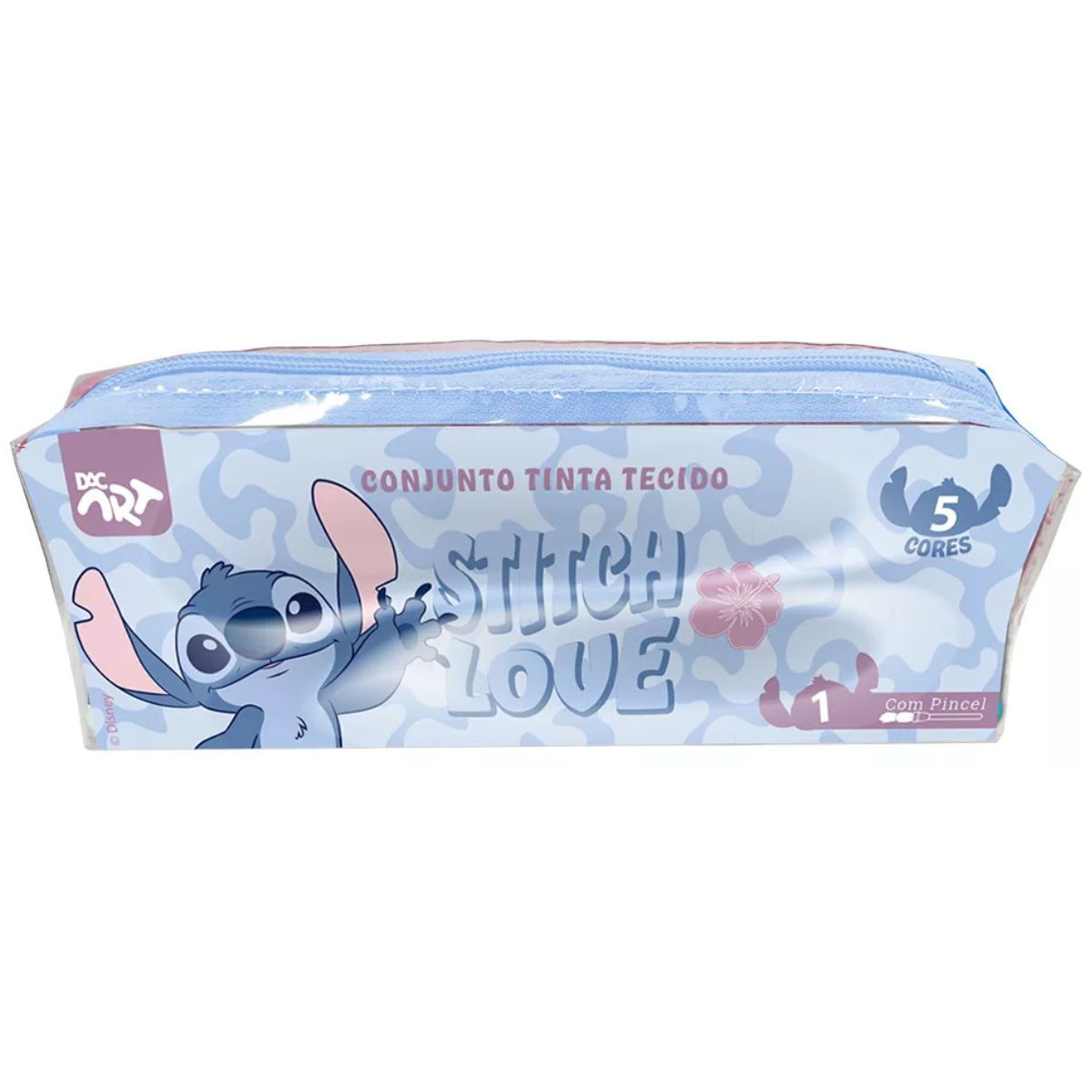 ESTOJO COM TINTA TECIDO STITCH LOVE 5 CORES 37ML  4994 - DAC