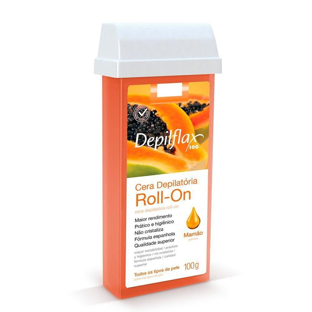 Depilflax - Refil Cera Roll On Mamão 100g