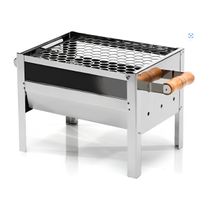 Churrasqueira Inox Portátil Pequena com Grelha