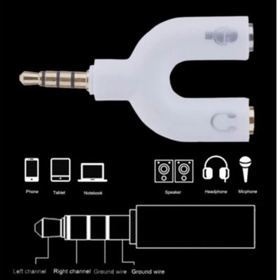 Adaptador Splitter Headset Fone Microfone P2/P3