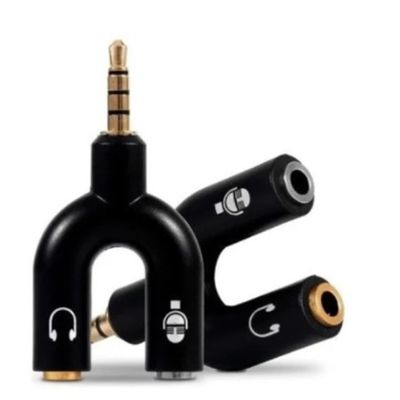 Adaptador Para Fone Headset Microfone Lapela P2 X P3 Áudio