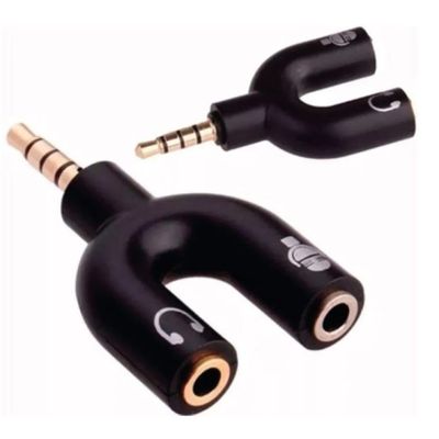 Adaptador Para Fone Headset Microfone Lapela P2 X P3 Áudio