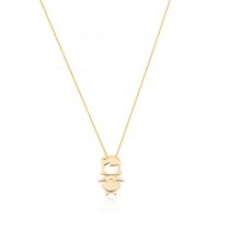 Colar Pingente Filha Menina Com Zirconias banhado ouro