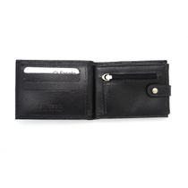 CARTEIRA MASCULINA COURO COM PORTA CHEQUE FASOLO H015 PRETA Cor:Preto;Tamanho:Único;Gênero:Homem