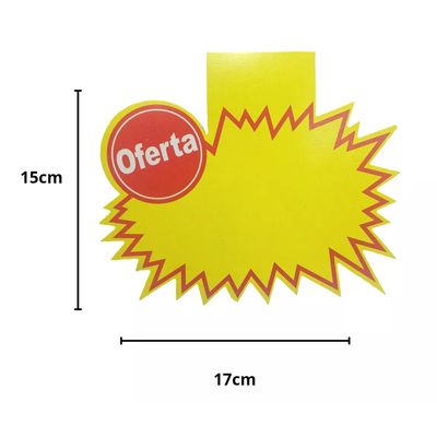 Placa De Oferta comércio preço Pc C/ 100 Un Splash Pequeno