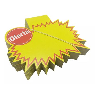 Placa De Oferta comércio preço Pc C/ 100 Un Splash Pequeno