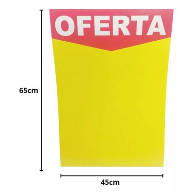 Placa De Oferta Preço Comércio C/ 100 Un Tamanho 45x65 CM