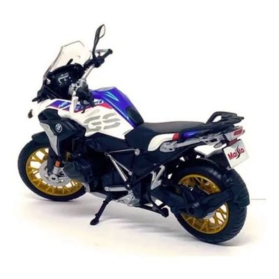 Miniatura Moto motocicleta Bmw R1250 Gs Branca Maisto 1/12 coleção