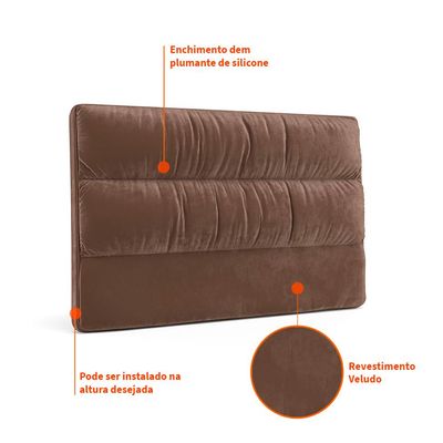 Cabeceira Queen Erikson Velosuede Marrom