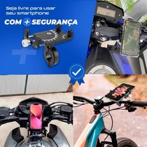 Suporte Universal para Celular Gps Alumínio para Bike Moto BMG-61