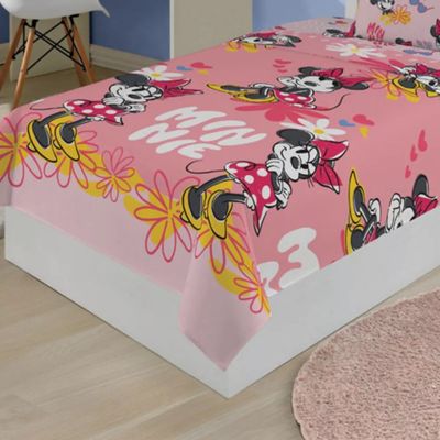Jogo de Cama Solteiro 2 Peças Poliéster Minnie Lepper