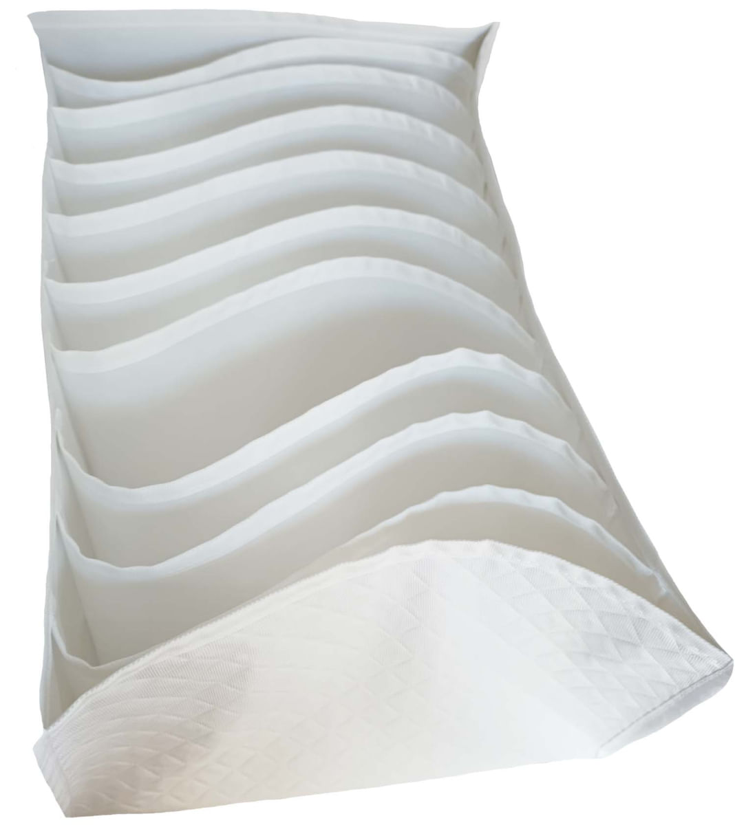 Colmeia Organizadora Para Calças e Bermudas Tnt e Matelassê Branco 40x28x20cm