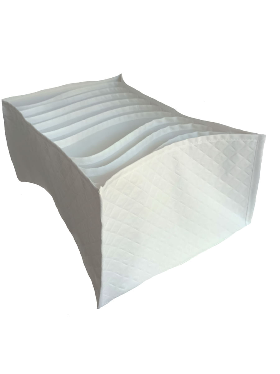 Colmeia Organizadora Para Calças e Bermudas Tnt e Matelassê Branco 40x28x20cm