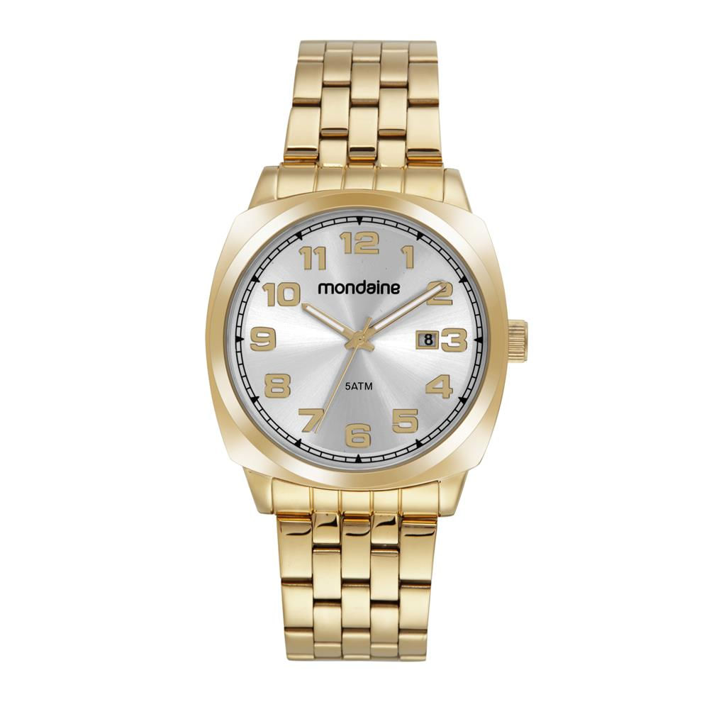 Relogio Mondaine Masculino Ref:83511gpmvde1 Retangular Dourado