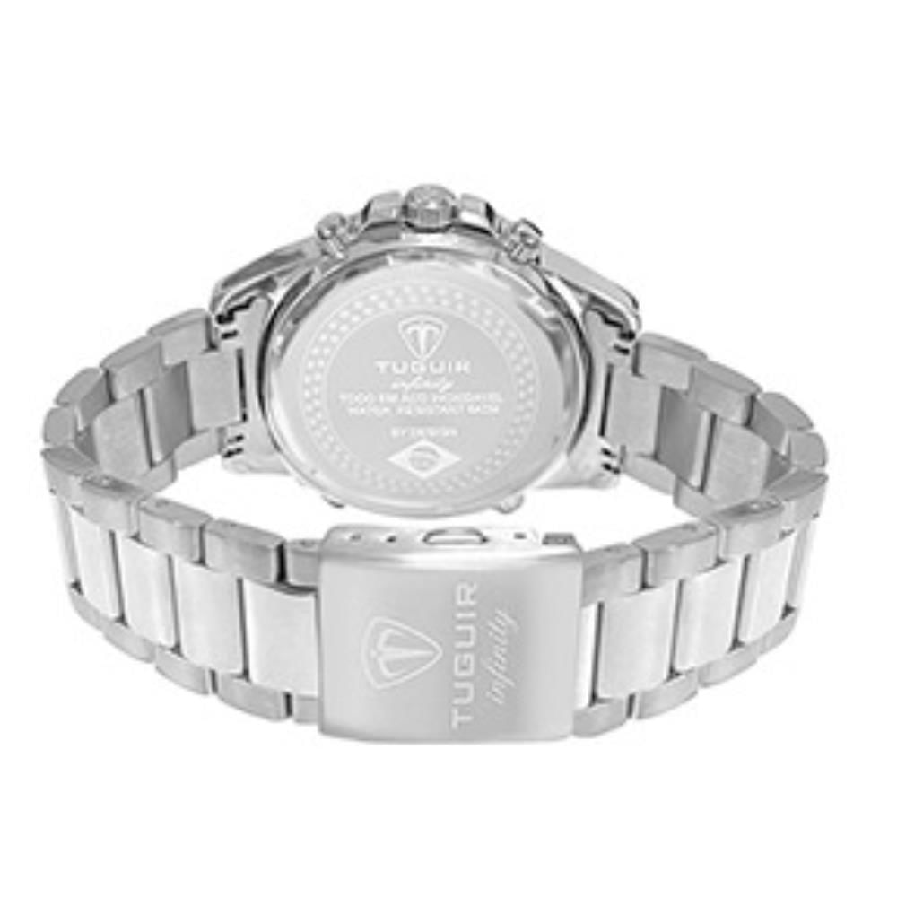 Relógio Tuguir Masculino Ref:1881b Tgi37021 Anadigi Aço Prateado