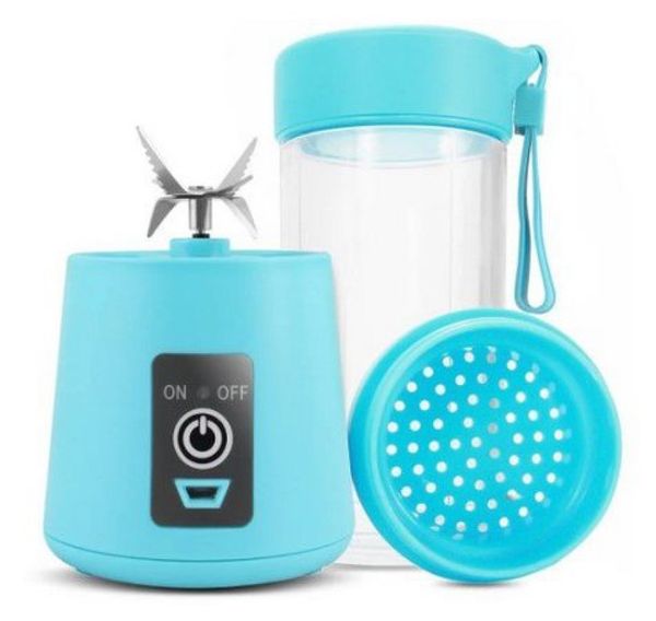 Mini Liquidificador Portatil Recarregável Vitamina Shake Usb 6 Lâminas 380ml
