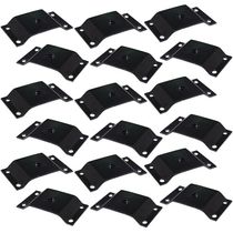Kit 18 Chapinhas Chapa Elevada Fixação Pés Palito Rosca 5/16 Preto G59