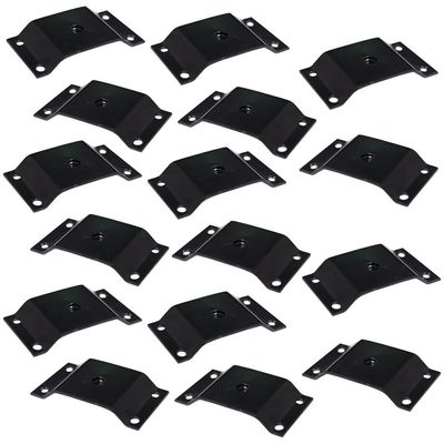 Kit 16 Chapinhas Chapa Elevada Fixação Pés Palito Rosca 5/16 Preto G59