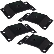 Kit 4 Chapinhas Chapa Elevada Fixação Pés Palito Rosca 5/16 Preto G59