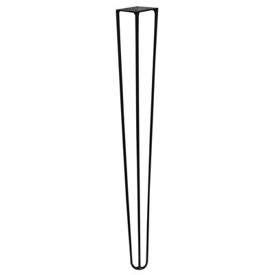 Kit 2 Pés de Metal 60 CM Hairpin Legs Mesa de Canto Aparador Preto G41