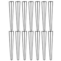 Kit 14 Pés de Metal 60 CM Hairpin Legs Mesa de Canto Aparador Preto G41