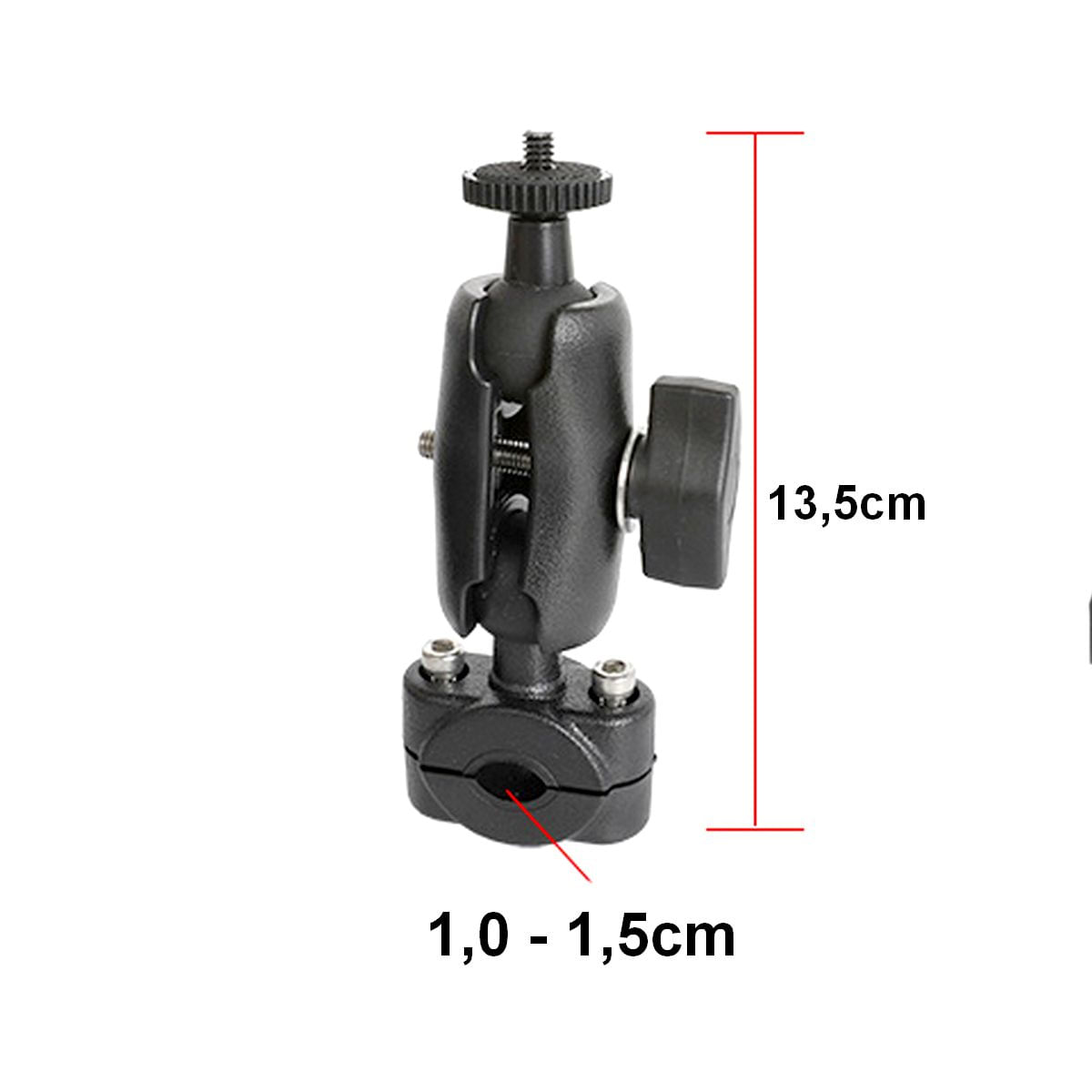 Suporte de Retrovisor Espelho para Moto em GoPro e Outras